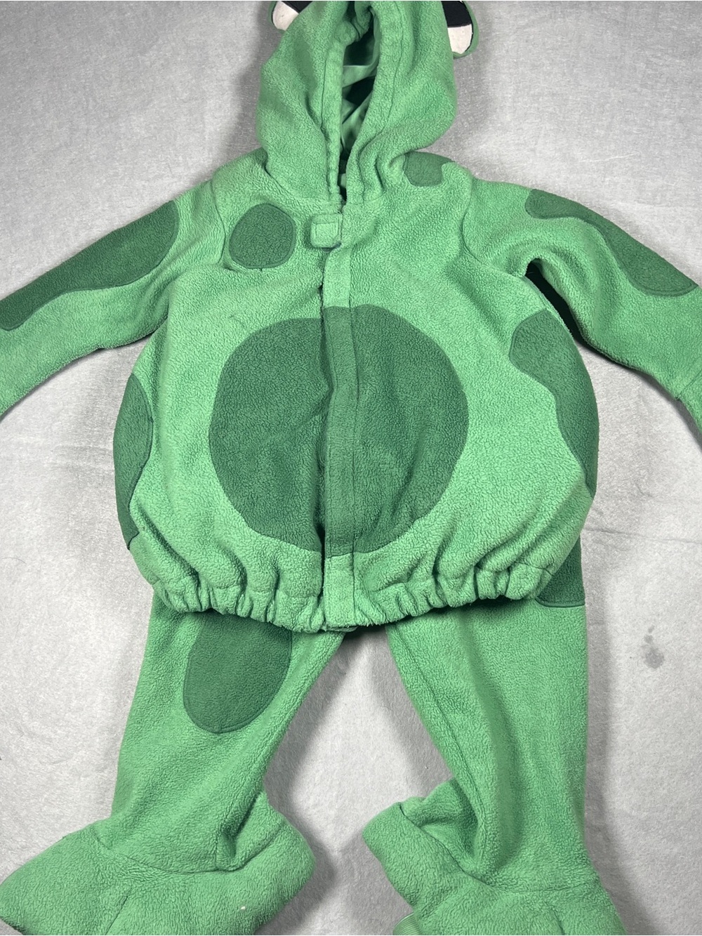 Y2K Old Navy Frog Costume Toddler 2T Green Fleece 2 Piece